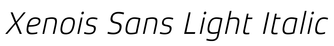 Xenois Sans Light Italic